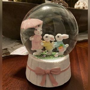 Musical Easter Snow Globe NWT
